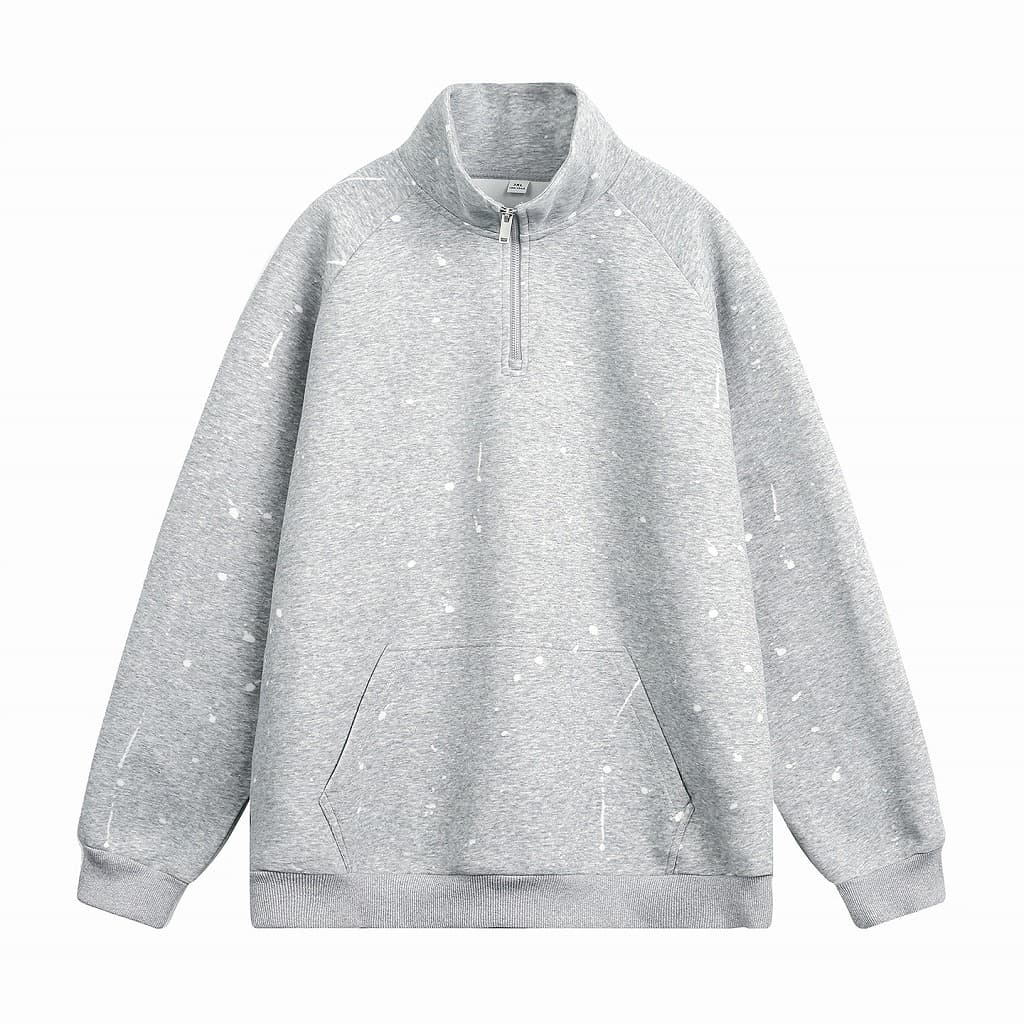 ハーフジップ裏起毛タートルネックトレーナー メンズ　M〜2XL