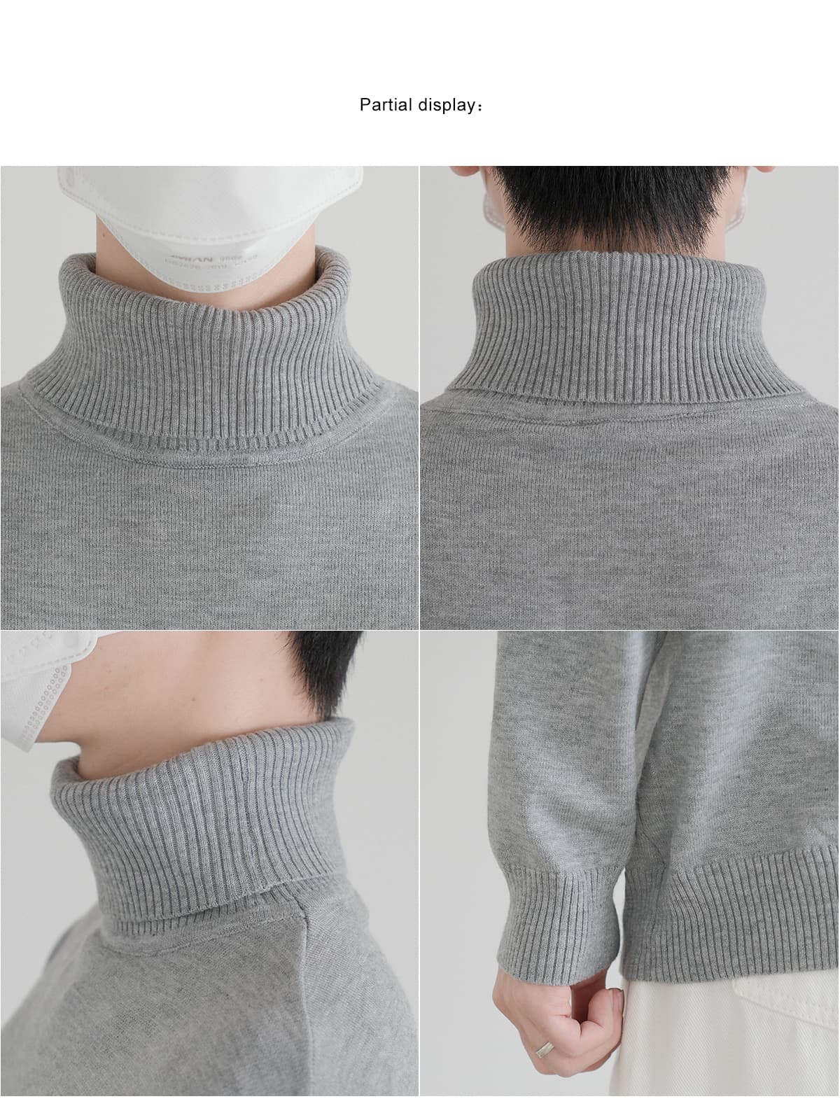 タートルネック　メンズ　長袖　こだわり上質 ふんわり柔らか　春秋冬　M~2XL