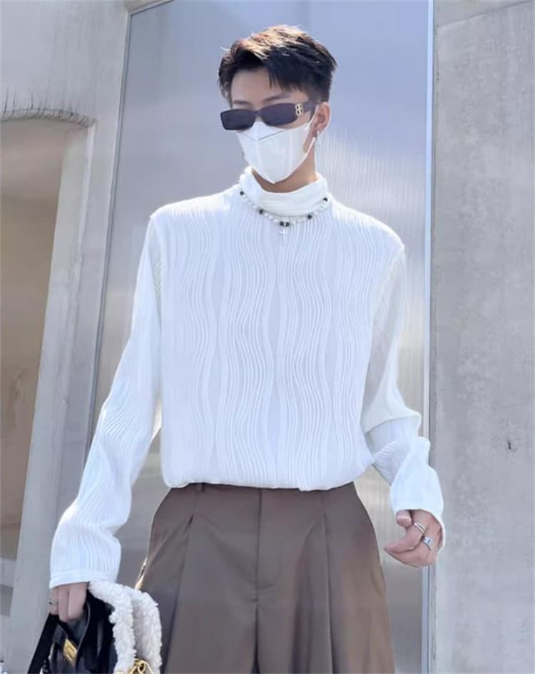 【メンズ タートルネック シャツ】秋冬保温インナー 長袖トップス｜柔らか素材で快適な暖かさ neckty＋
