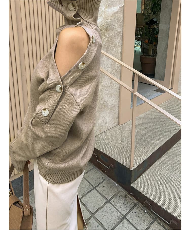タートルネック　レディース　長袖　女性らしさを演出するタートルネックセーター ゆったりシンプル