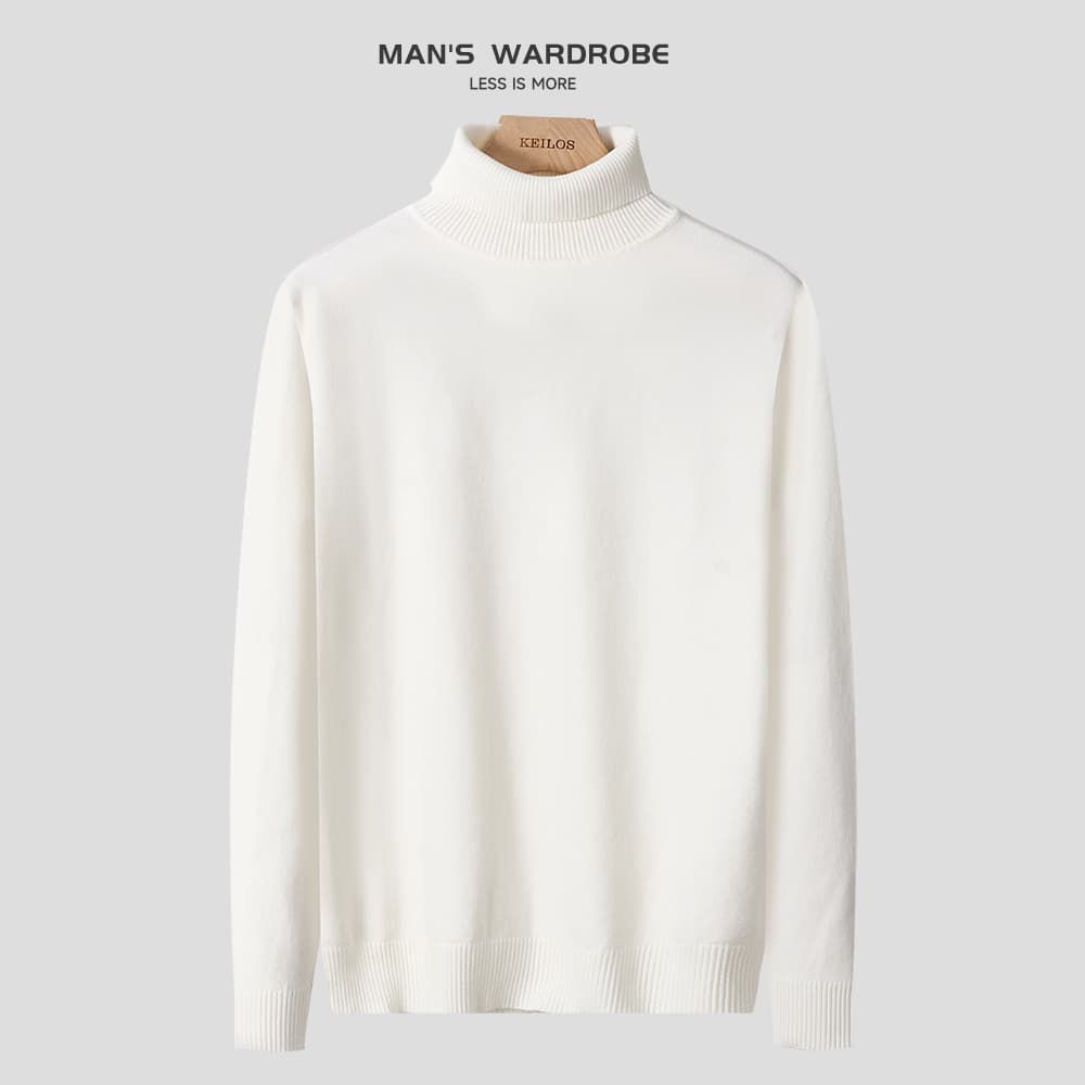 極上カシミヤ ニット　春秋冬 大きいサイズ　ぽっちゃり対応　M～５XL タートルネック メンズ　長袖