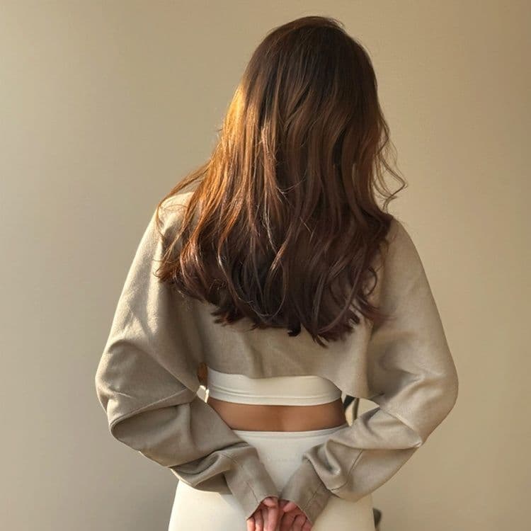 ゆったりシルエット短丈タートルネックトップス レディース
