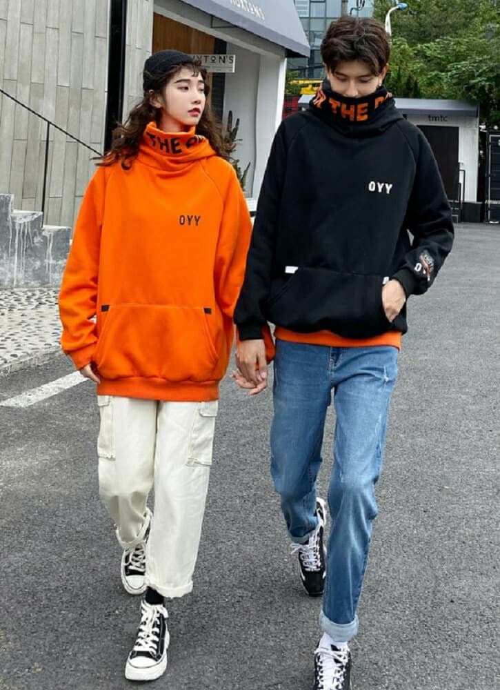 【骨格ナチュラル向け】タートルネック ユニセックス 長袖｜ビッグフードストリートジャケット