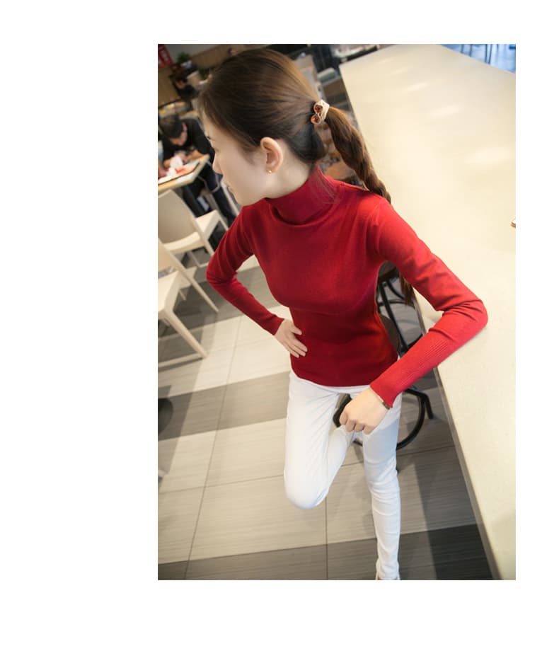 タートルネック　レディース　長袖 スリムフィット 　インナー　シャツ　春秋冬 S～XL
