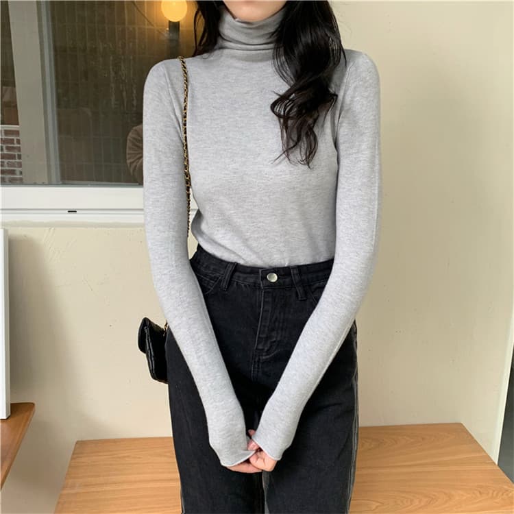 冬の必需品 暖かニットタートルネックシャツ 女性用　タートルネック　レディース　長袖