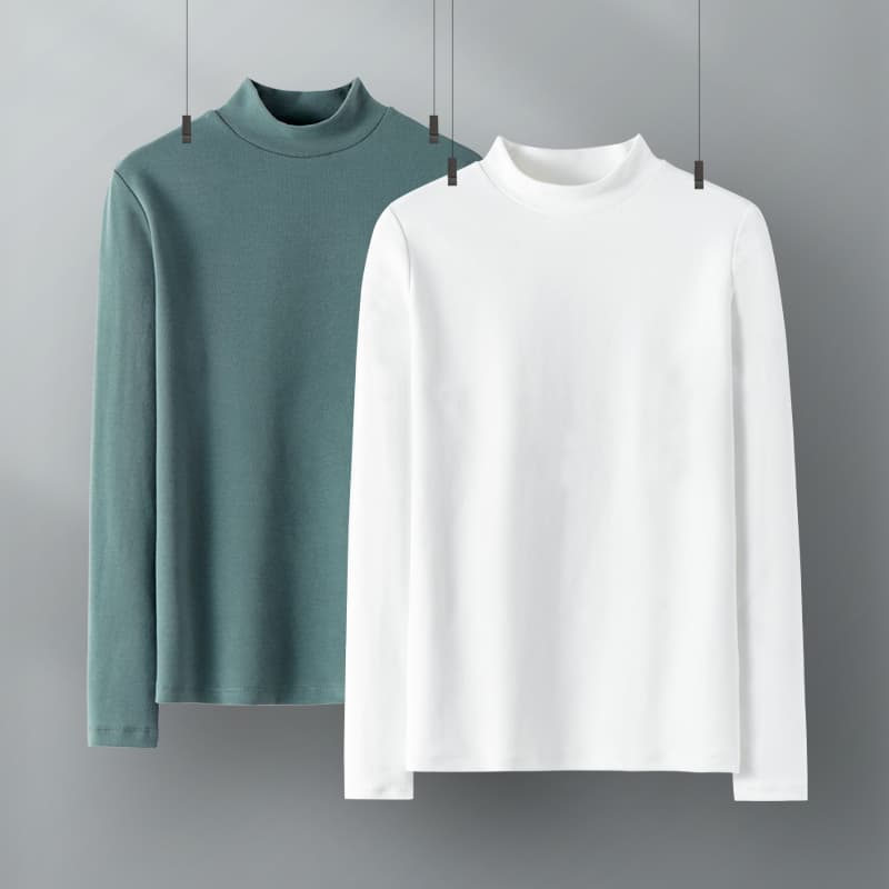 タートルネック　レディース　長袖　シンプル美シルエット カットソー 大きいサイズ　ぽっちゃり対応　M～４XL