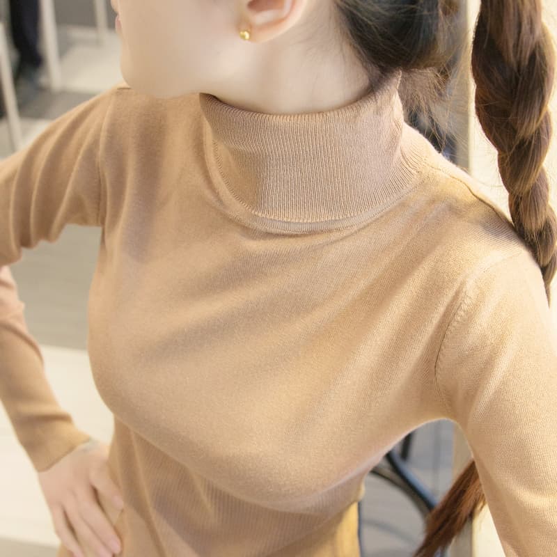 タートルネック　レディース　長袖 スリムフィット 　インナー　シャツ　春秋冬 S～XL