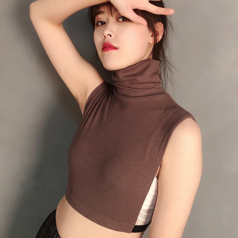 【骨格ストレート・ウェーブ】タートルネック風つけ襟｜いつもの服を簡単ハイネック化