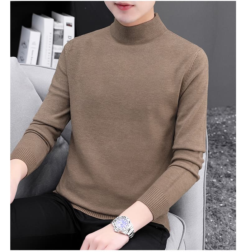 タートルネック　メンズ　長袖　シンプル無地ニット　大きいサイズ　ぽっちゃり対応 M～４XL