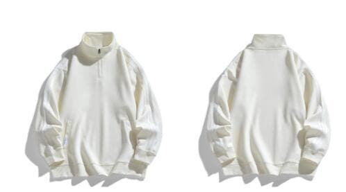 袖ライン入りハーフジップタートルネックトレーナー　メンズ　M〜3XL