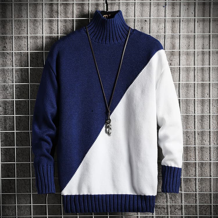 【メンズ タートルネック セーター】厚手ケーブル編みニット｜防寒×上品デザインの冬物トップス M〜3XL