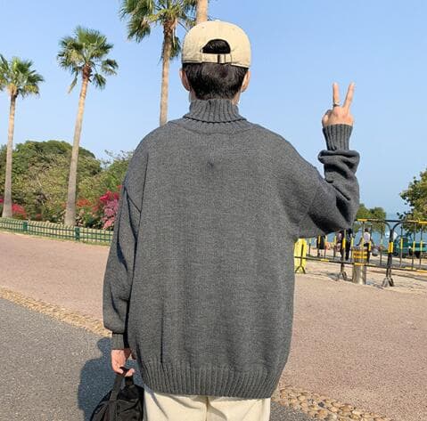 タートルネック メンズ 暖かい厚手高首セーター｜ゆったり・大きいサイズ8XL対応（ぽっちゃりOK）　M~8XL