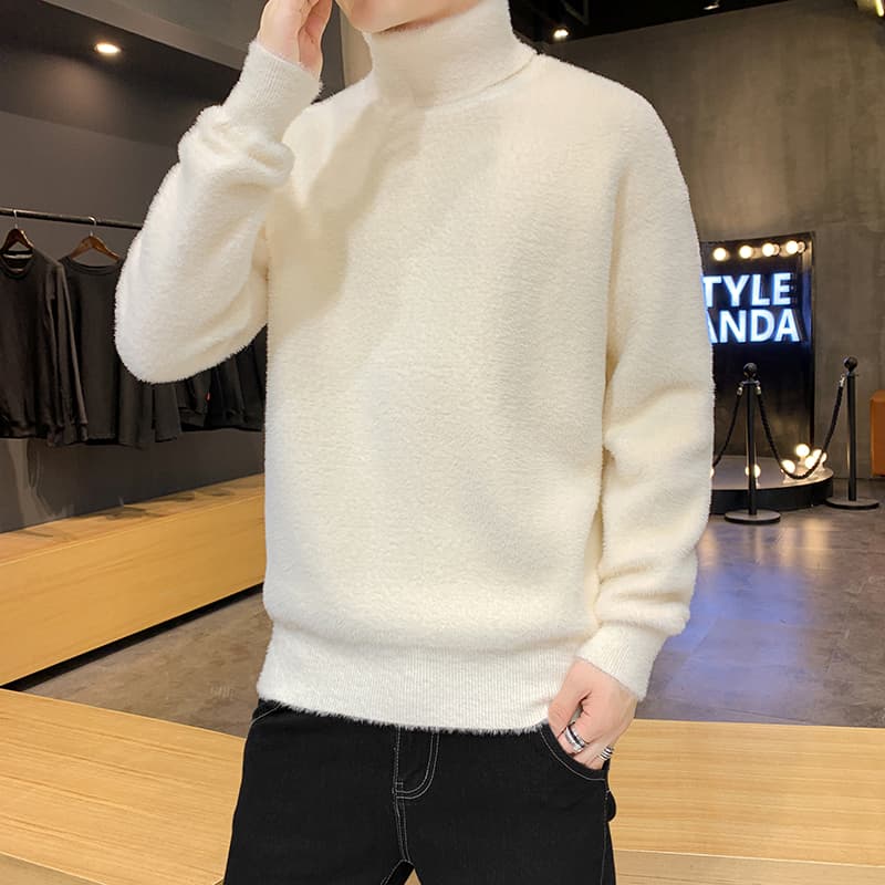【メンズ 長袖 タートルネック】ふわもこニットセーター｜春秋冬の快適あったかトップス neckty＋ M～XXXL