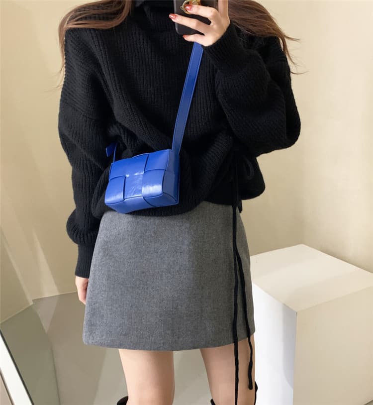 タートルネック 暖かい厚手セーター ゆったり着回し抜群ニット　レディース
