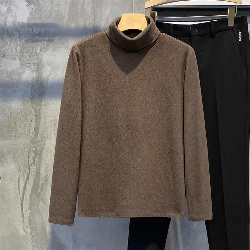 【メンズ】長袖タートルネック 無地｜マッチョ体型もきれいに見せる ゆったりシルエット（M〜3XL）