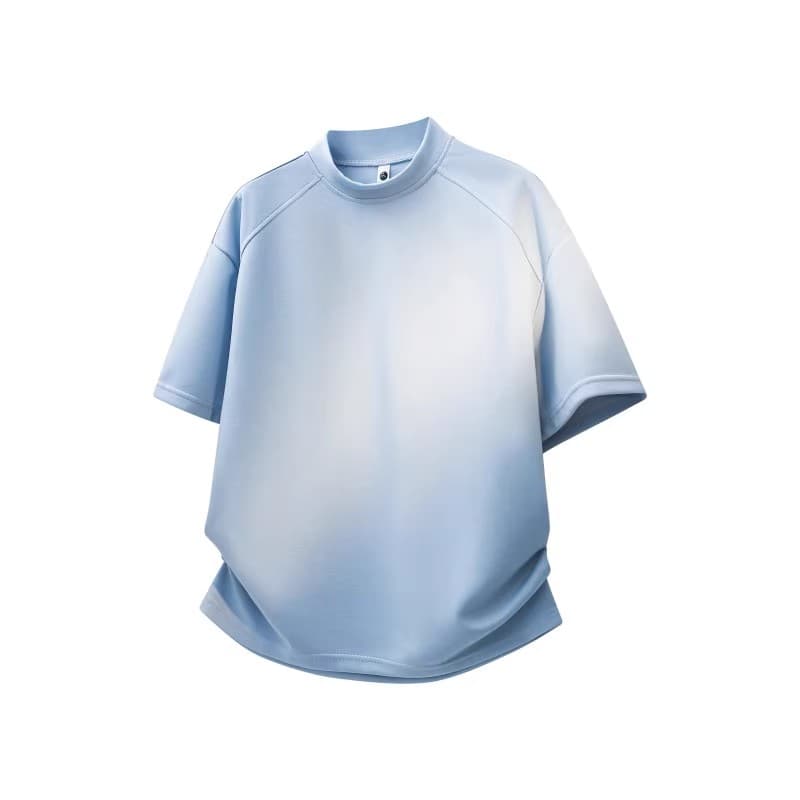 ハイネック半袖オーバーサイズタートルネックシャツ メンズ  M〜5XL