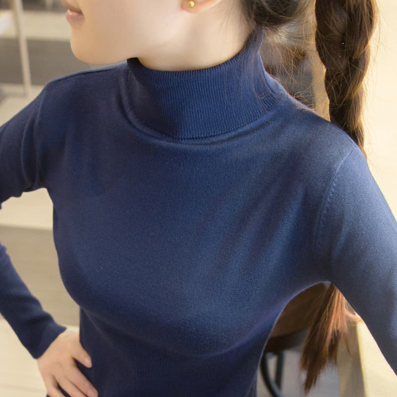 タートルネック　レディース　長袖 スリムフィット 　インナー　シャツ　春秋冬 S～XL