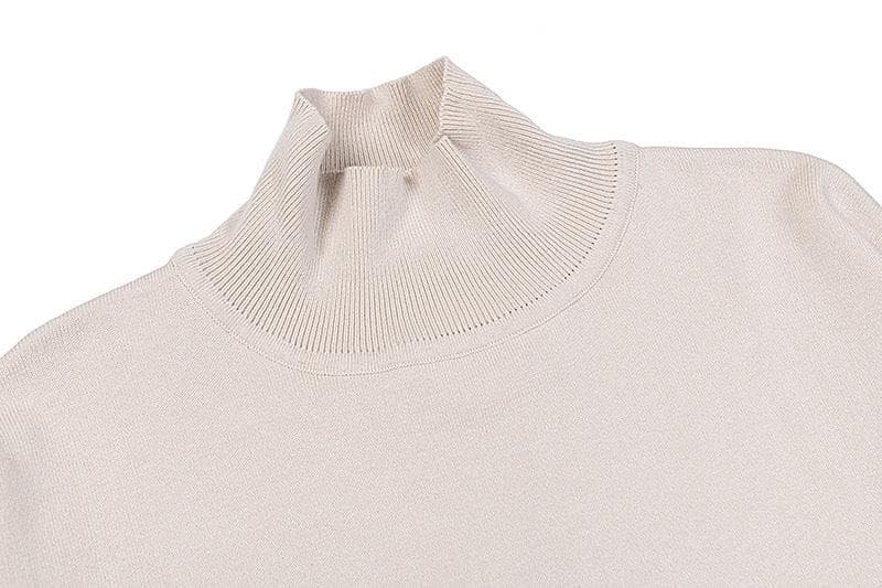 タートルネック　メンズ　長袖　落ち感ゆったりシルエット　S~XL
