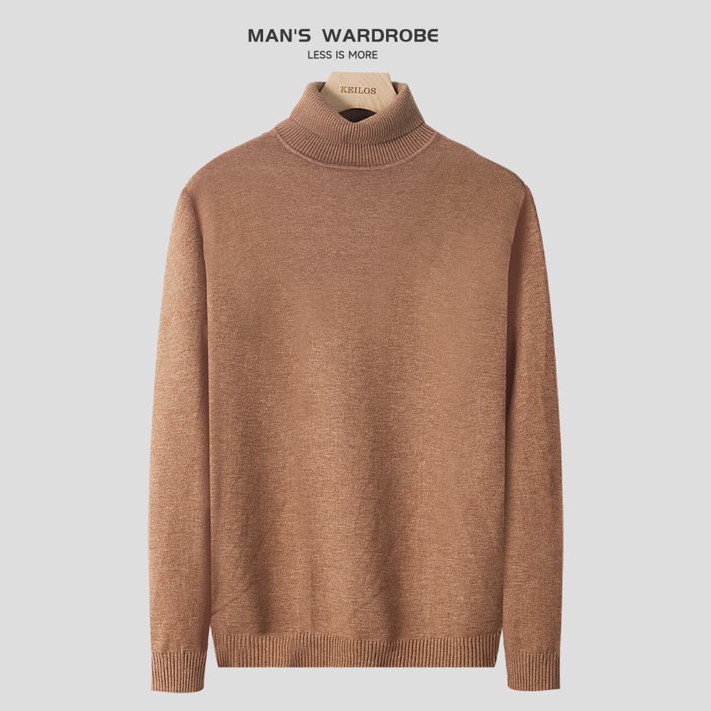 極上カシミヤ ニット　春秋冬 大きいサイズ　ぽっちゃり対応　M～５XL タートルネック メンズ　長袖