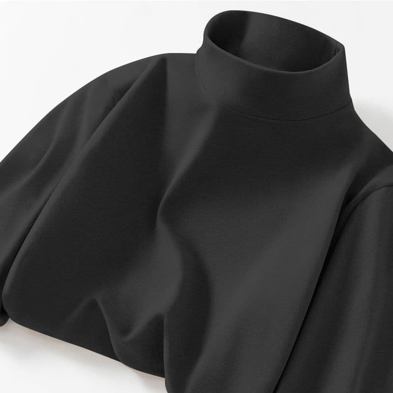 タートルネック　メンズ　長袖　ソフトタッチ カットソー　大きいサイズ　ぽっちゃり対応　春秋冬　M~5XL