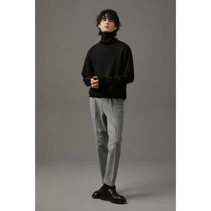 タートルネック　メンズ　長袖　上質カシミヤ混ニット　春秋冬　M~3XL