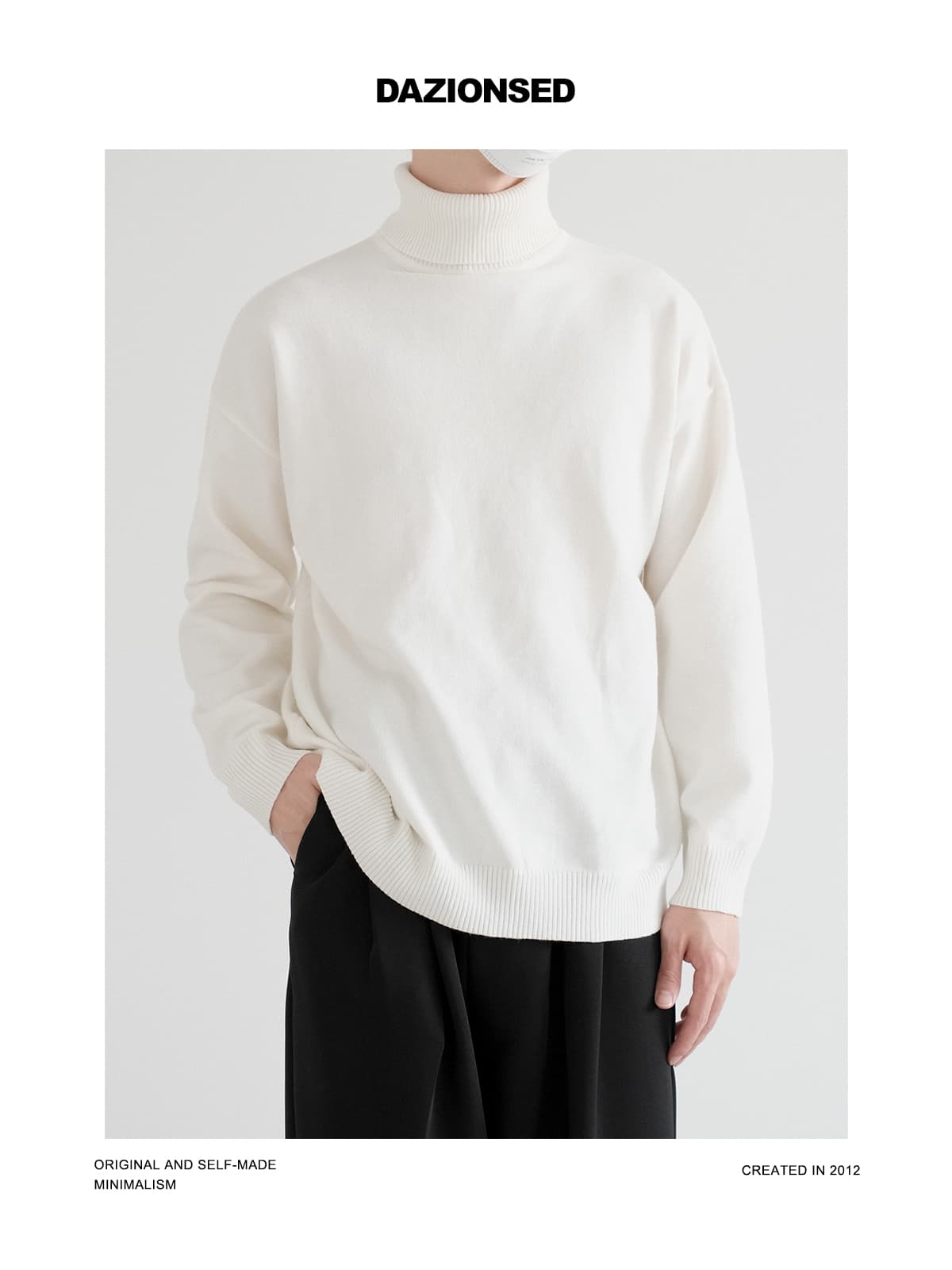 タートルネック　メンズ　長袖　こだわり上質 ふんわり柔らか　春秋冬　M~2XL