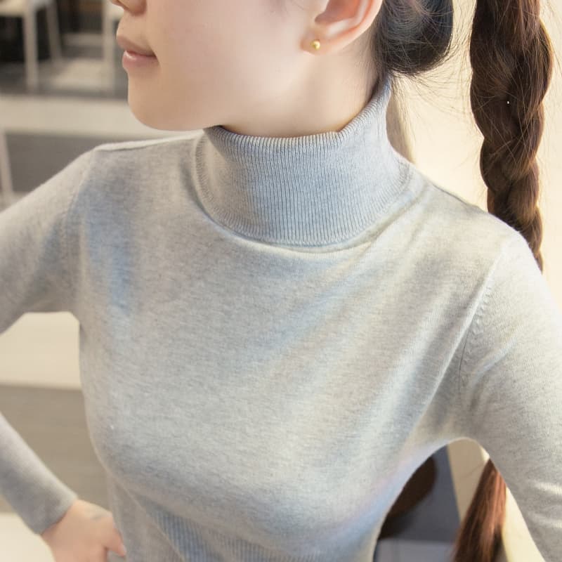 タートルネック　レディース　長袖 スリムフィット 　インナー　シャツ　春秋冬 S～XL