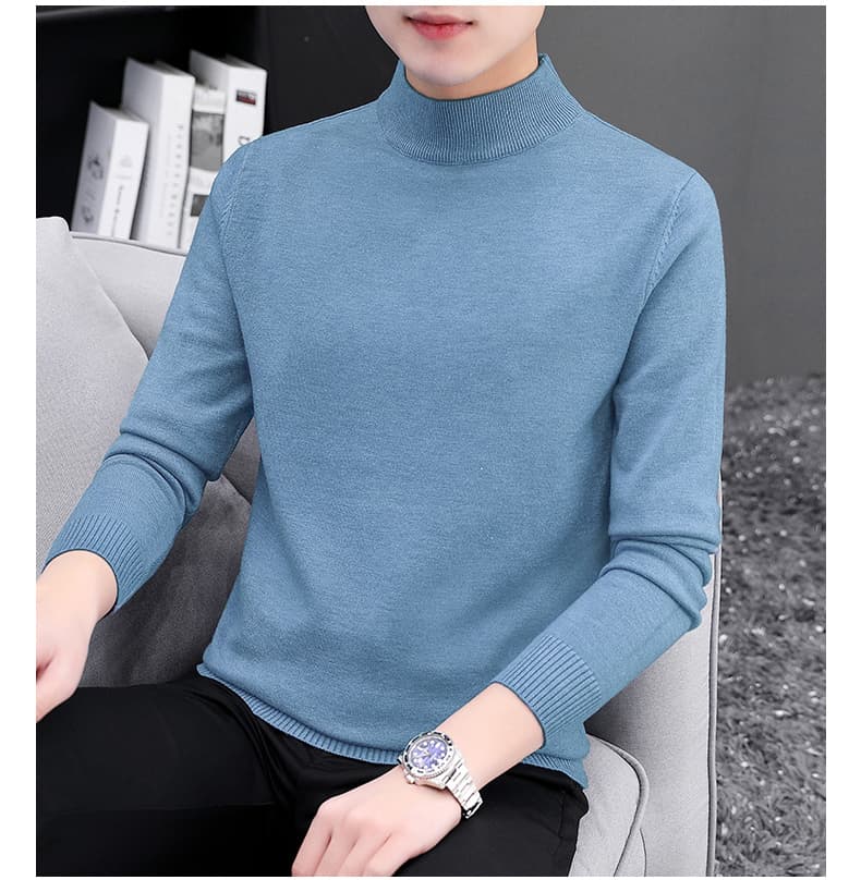 タートルネック　メンズ　長袖　シンプル無地ニット　大きいサイズ　ぽっちゃり対応 M～４XL