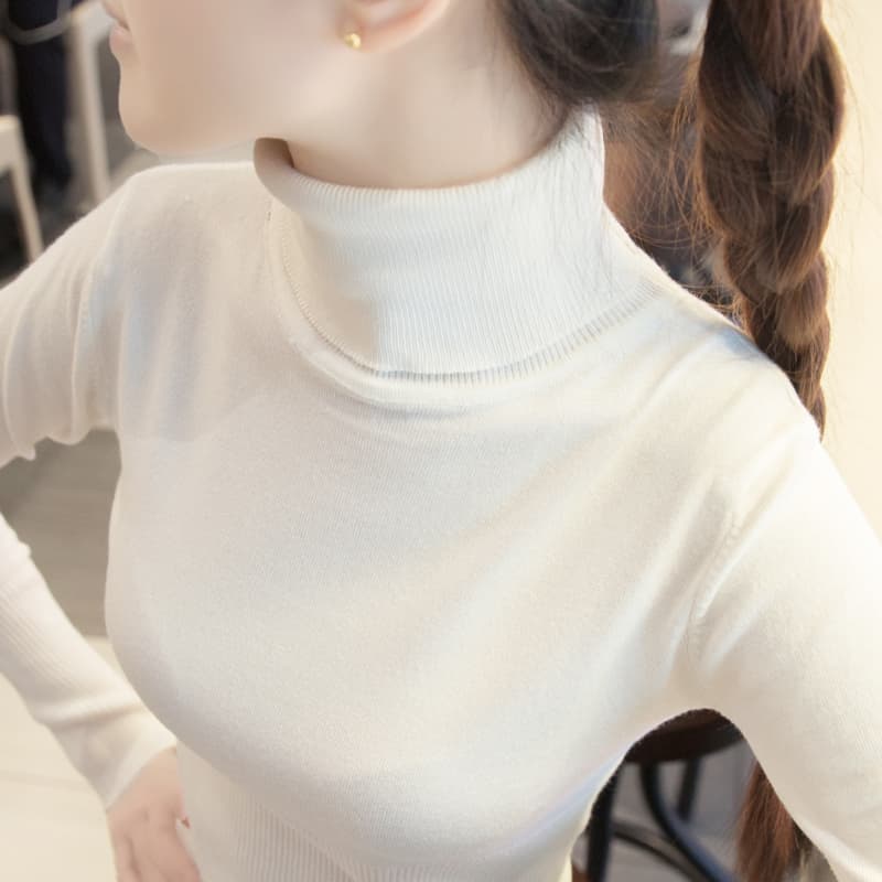 タートルネック　レディース　長袖 スリムフィット 　インナー　シャツ　春秋冬 S～XL