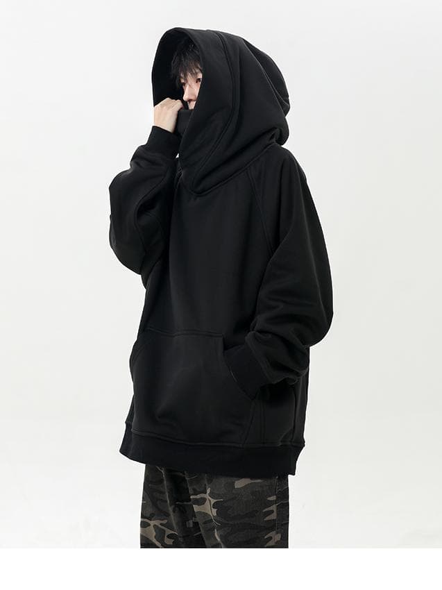 タートルネック　メンズ　長袖　 ハイネック大判パーカー M〜3XL