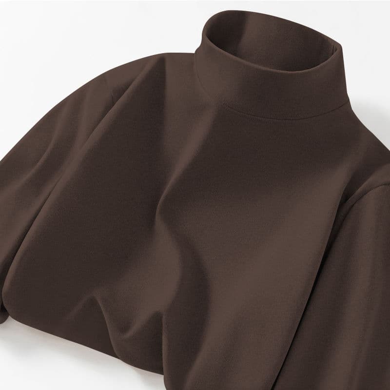 タートルネック　メンズ　長袖　ソフトタッチ カットソー　大きいサイズ　ぽっちゃり対応　春秋冬　M~5XL