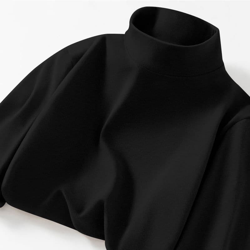 タートルネック　メンズ　長袖　ソフトタッチ カットソー　大きいサイズ　ぽっちゃり対応　春秋冬　M~5XL