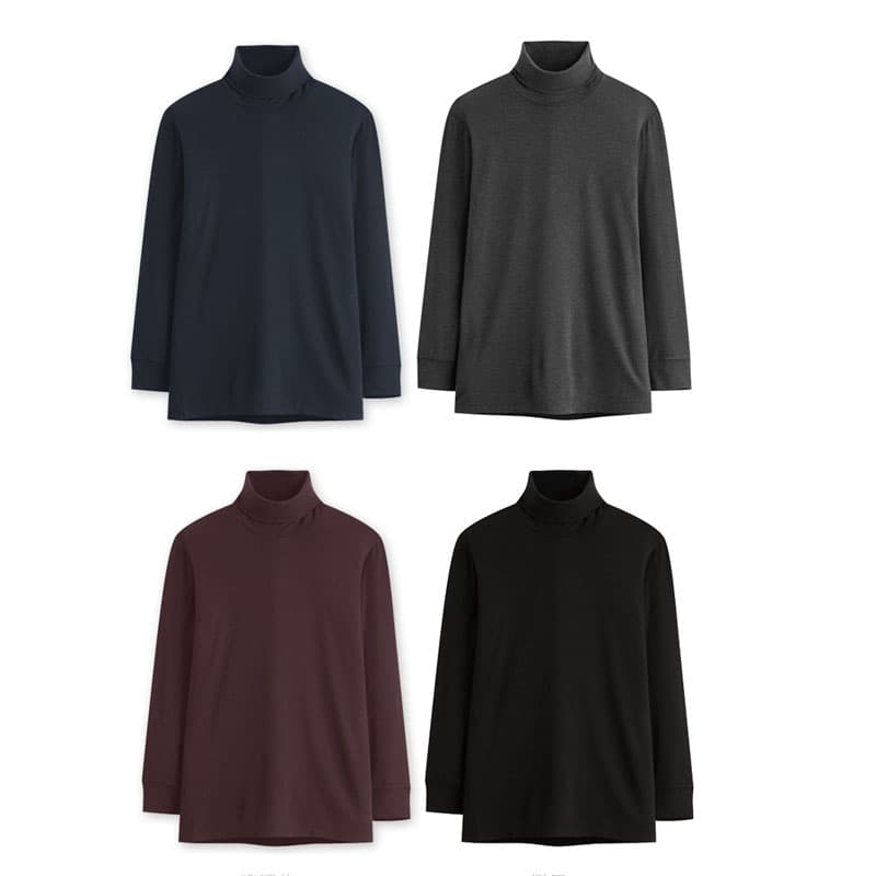 タートルネック 　メンズ　長袖　極上やわらかトップス XS~XXL