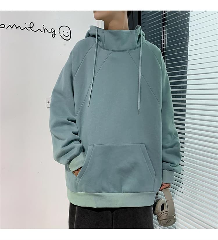 【メンズ ジャケット】秋冬人気 タートルネック風 厚手パーカー｜裏起毛タイプあり・頭巾付き防寒極暖アウター neckty＋