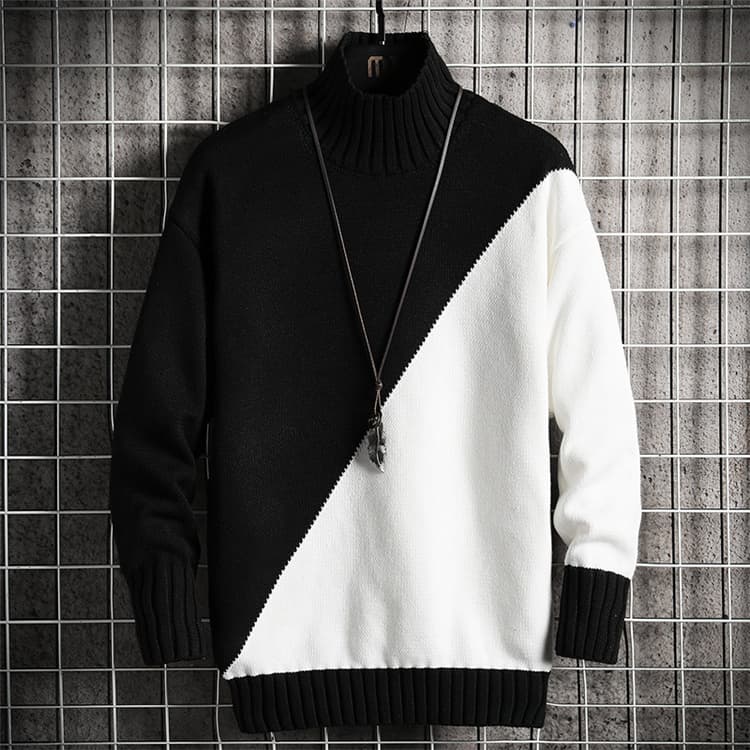 【メンズ タートルネック セーター】厚手ケーブル編みニット｜防寒×上品デザインの冬物トップス M〜3XL