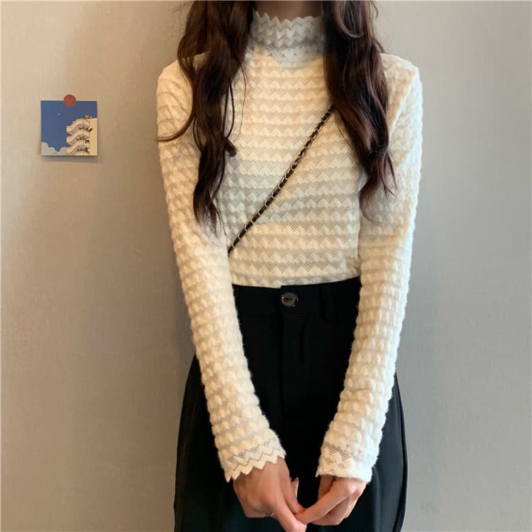 【タートルネック レディース 長袖】体型カバー 裏起毛 厚手タートルネックシャツ｜暖かく柔らかい秋冬トップス