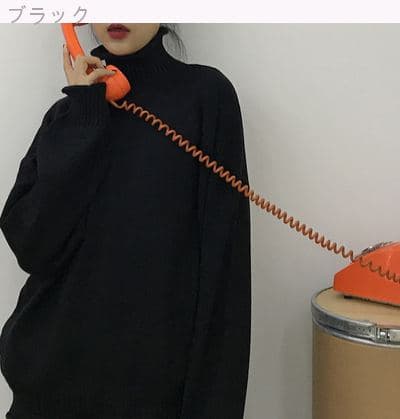 タートルネック 秋冬新作韓国風ゆったりニットシャツ女性用　レディース　長袖