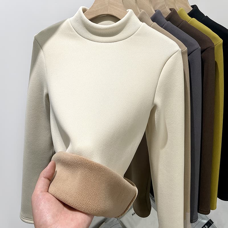 タートルネック　レディース　長袖　裏起毛インナー M～XXL