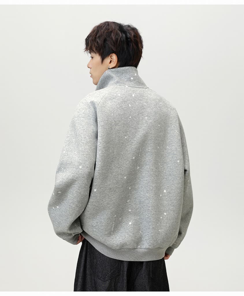 ハーフジップ裏起毛タートルネックトレーナー メンズ　M〜2XL