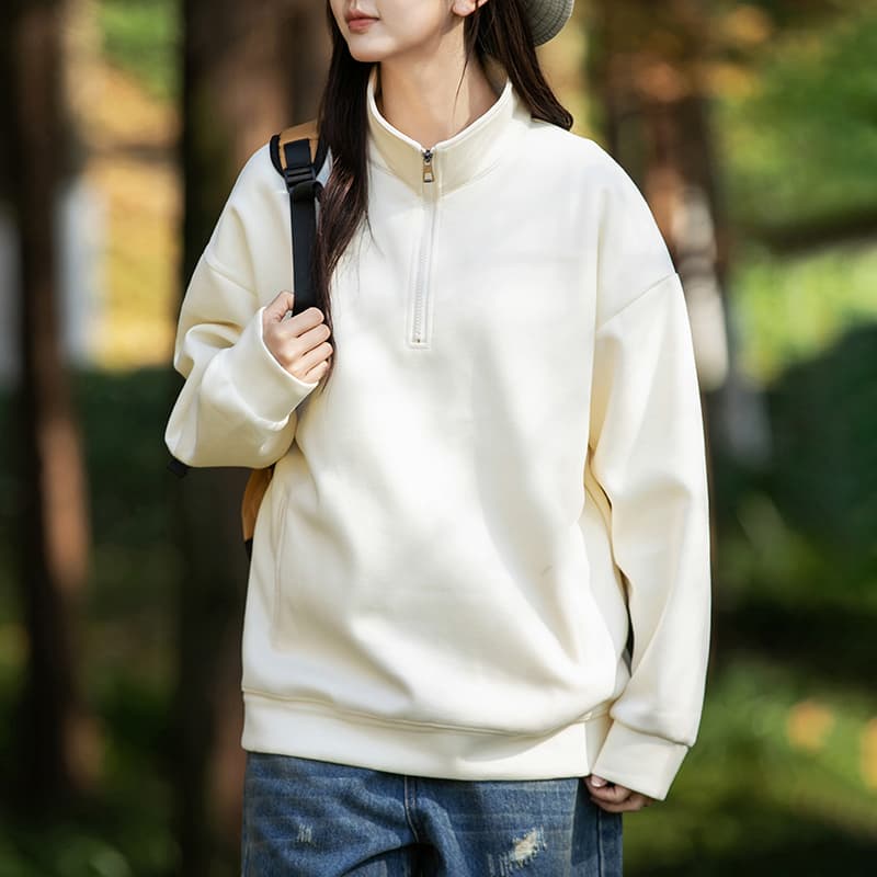 タートルネック　メンズ　長袖　 ハーフジップ スタンドカラー プルオーバー M〜3XL