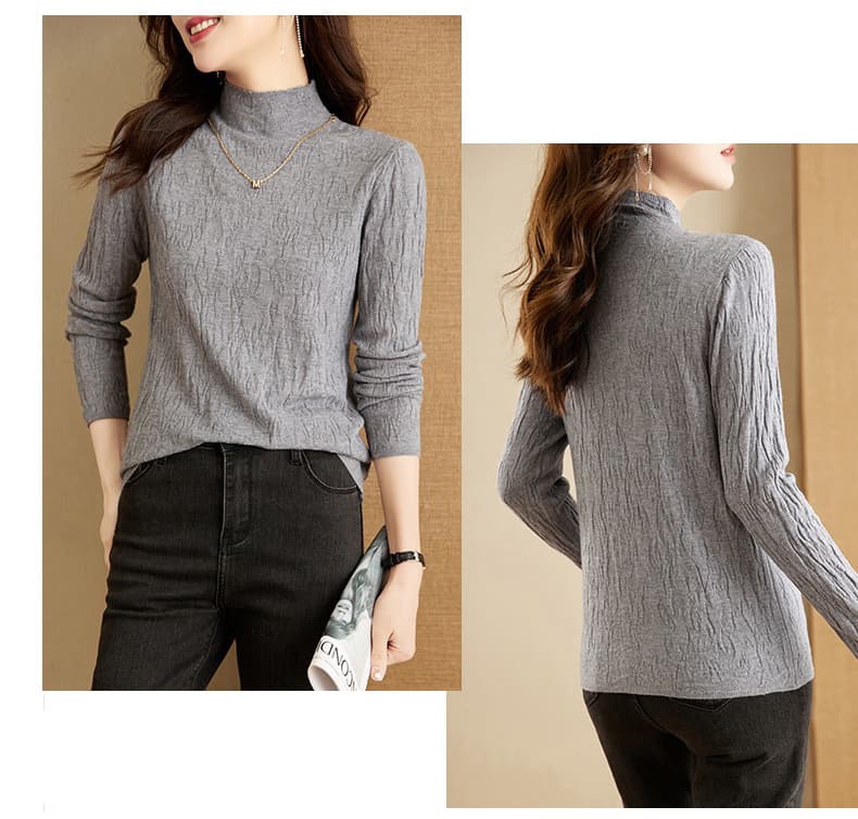 タートルネック　レディース　長袖 薄手シャツ　インナートップス