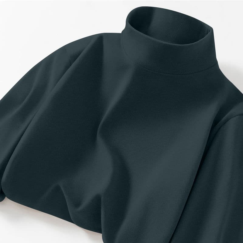 タートルネック　メンズ　長袖　ソフトタッチ カットソー　大きいサイズ　ぽっちゃり対応　春秋冬　M~5XL