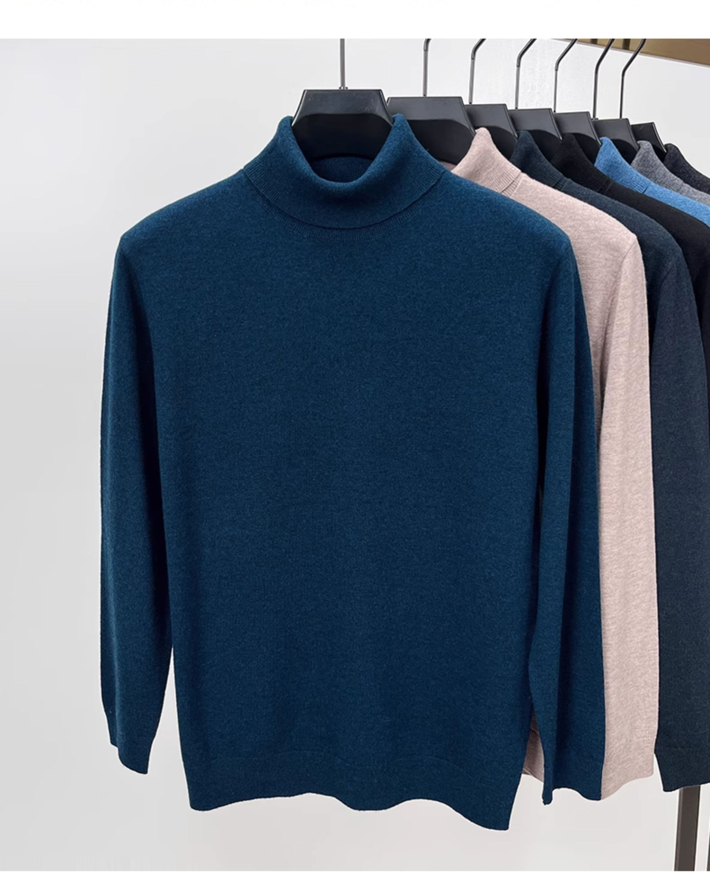 タートルネック　メンズ　長袖　シンプルニット　春秋冬　M~3XL