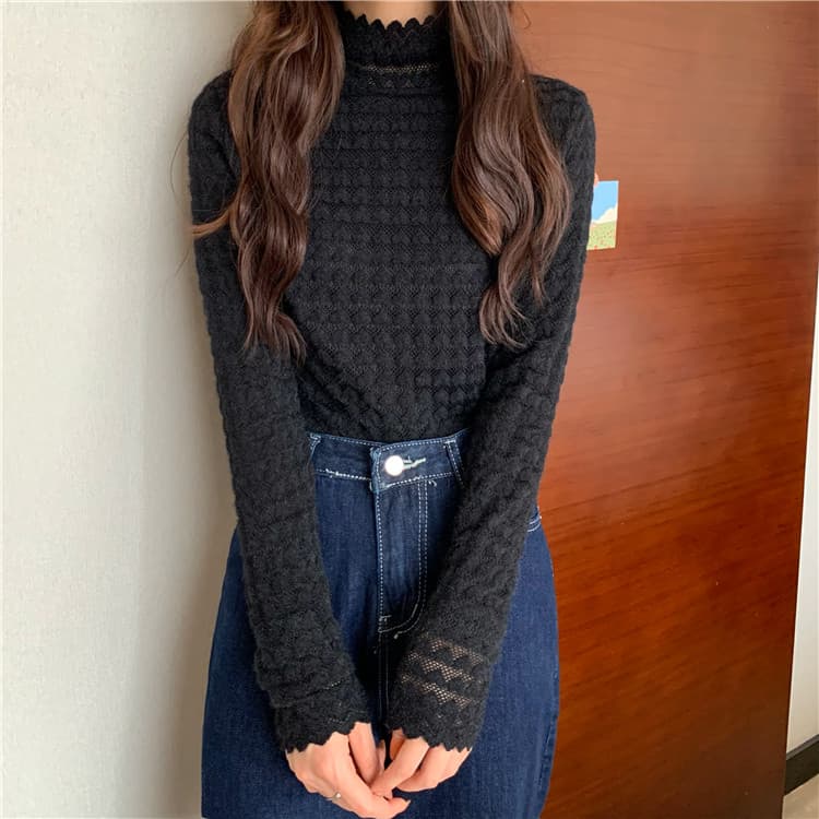 【タートルネック レディース 長袖】体型カバー 裏起毛 厚手タートルネックシャツ｜暖かく柔らかい秋冬トップス