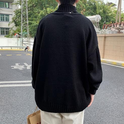 タートルネック メンズ 暖かい厚手高首セーター｜ゆったり・大きいサイズ8XL対応（ぽっちゃりOK）　M~8XL