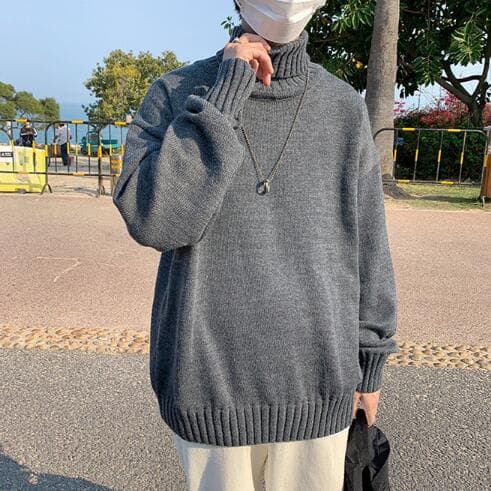 タートルネック メンズ 暖かい厚手高首セーター｜ゆったり・大きいサイズ8XL対応（ぽっちゃりOK）　M~8XL