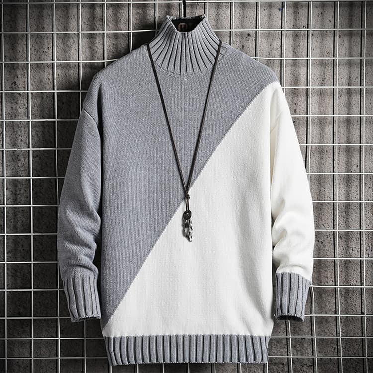 【メンズ タートルネック セーター】厚手ケーブル編みニット｜防寒×上品デザインの冬物トップス M〜3XL