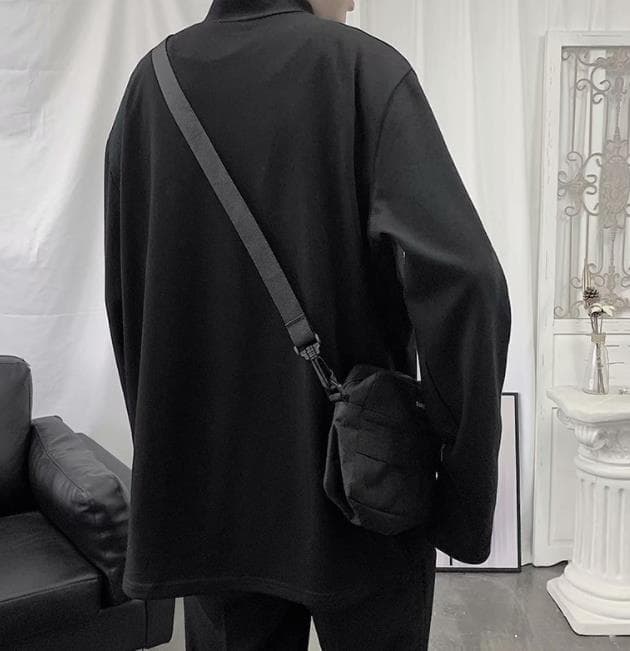タートルネック メンズ無地長袖シャツ カジュアルインナー　M〜3XL