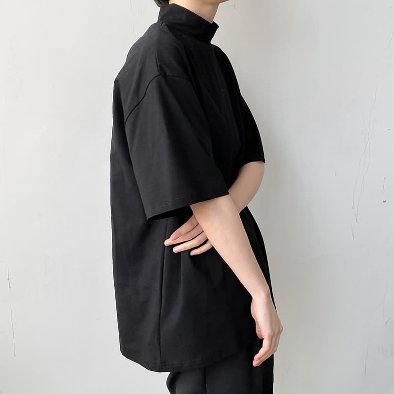 タートルネック メンズ　半袖　ゆったり薄手