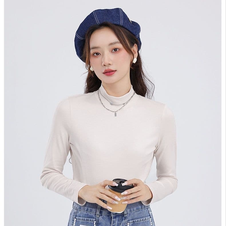 ベーシックスリムフィットタートルネックシャツ 定番シリーズ S〜XL